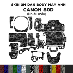 Skin 3M dán Canon 80D (Nhiều mẫu) | Miếng film dán chống bám bẩn cho body Canon 80D