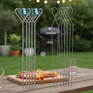 Bó 5 Xiên Que Inox Xiên Thịt Nướng Các Loại (Dài Từ 40cm -> 45cm)