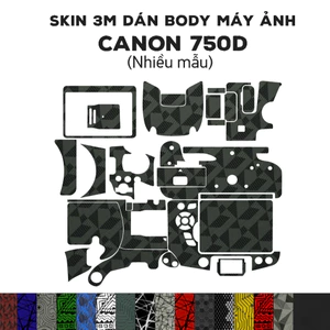 Skin 3M dán Canon 750D (Nhiều mẫu) | Miếng film dán chống bám bẩn cho body Canon 750D
