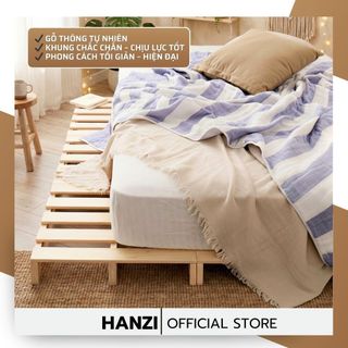 Giường PALLET Nhật Hàn Gỗ Thông Có Chân – Dễ Lắp Đặt – Nhiều Kích Thước 1m2–1m8 – Phù Hợp Mọi Không Gian