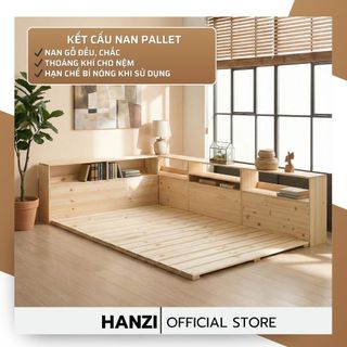 GIƯỜNG PALLET CHÂN THẤP Gấp Gọn Gỗ Thông – Giường Bệt Phong Cách Nhật Hàn – Nhẹ, Dễ Di Chuyển