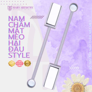 Nam Châm Đẩy Sơn Gel Mắt Mèo Hai Đầu Vuông Tròn - Thanh Nam Châm Chữ Nhật Dài - Tạo Hình Hoa Văn