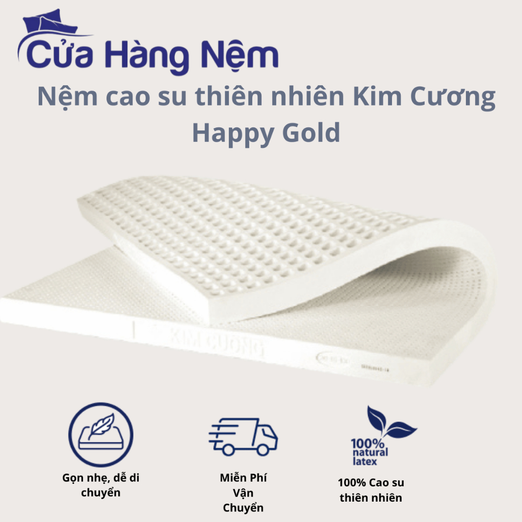 Nệm cao su Kim Cương Happy Gold