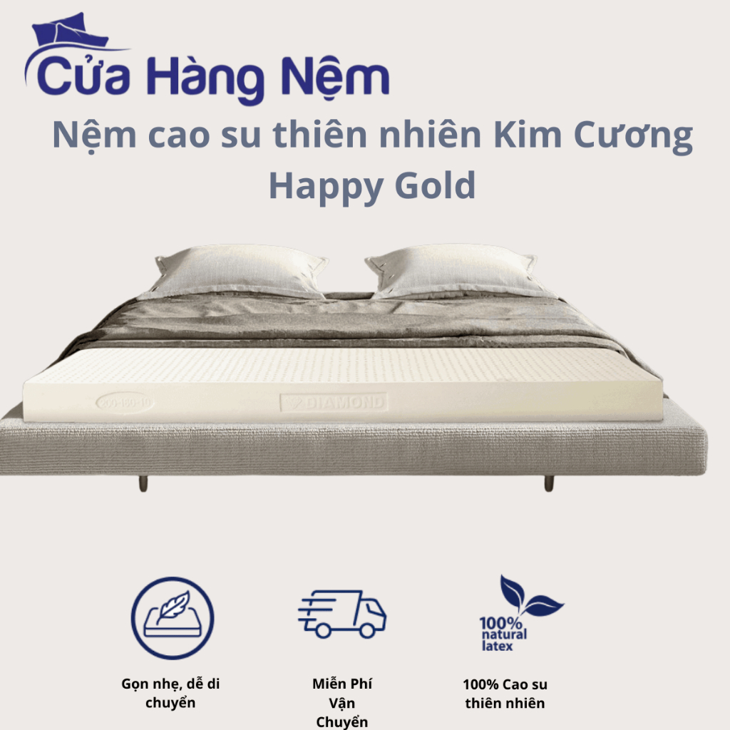 Nệm cao su Kim Cương Happy Gold