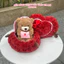 Gấu bông hình Trái tim đỏ kèm Teddy ôm thư cao cấp, Thú bông 2in1 làm quà tặng ý nghĩa