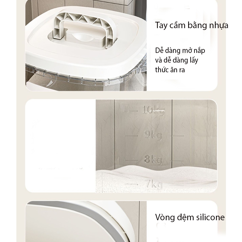 Thùng đựng gạo, đựng ngũ cốc chống ẩm chống côn trùng cao cấp SH0060