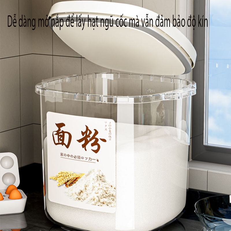 Thùng đựng gạo, đựng ngũ cốc chống ẩm chống côn trùng cao cấp SH0060