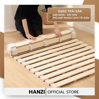 GIƯỜNG PALLET CUỘN Trải Sàn Gỗ Thông – Gấp Gọn Cuộn Tròn – Kiểu Nhật Hàn Tiết Kiệm Diện Tích