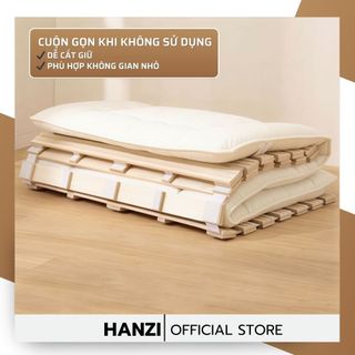 GIƯỜNG PALLET CUỘN Trải Sàn Gỗ Thông – Gấp Gọn Cuộn Tròn – Kiểu Nhật Hàn Tiết Kiệm Diện Tích