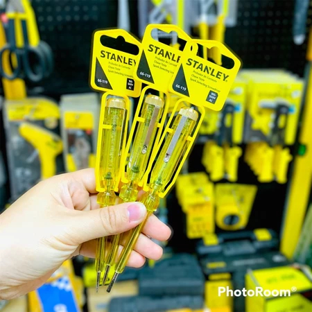 Bút thử điện Stanley chất lượng cao, bút đo điện kiểm tra dòng điện 100-500V an toàn, chính xác