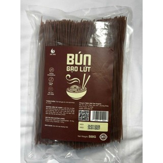 Bún Gạo Lứt Việt Thái 500g/Bún Chùm Ngây Việt Thái 500g-Bún Khô Gạo Lứt, Bún Rau Xanh, sản phẩm ORGANIC, thanh đạm