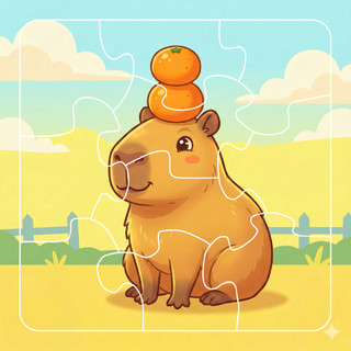 Combo SỈ 6 tranh ghép nhỏ 17cm Capybara TooYoo TG0045