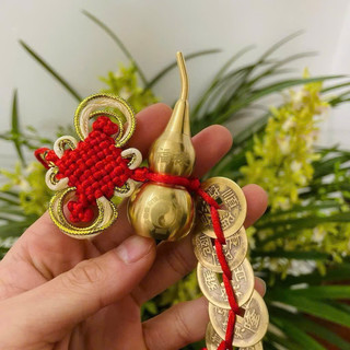 Combo 2 Dây Hồ Lô Phong Thủy Treo Đối Cửa Chất Liệu Đồng