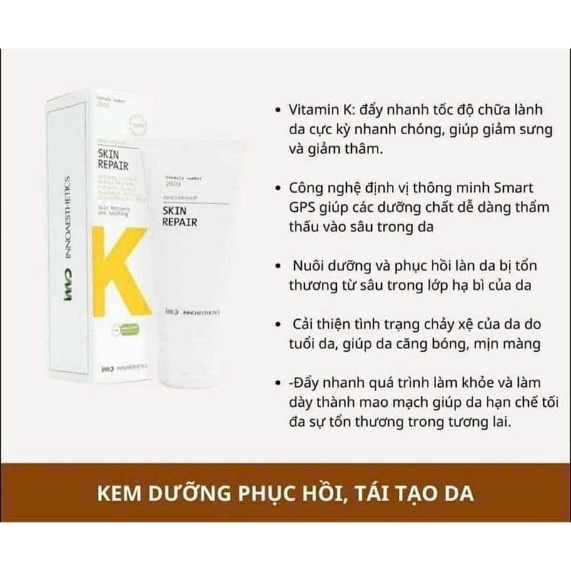 Kem Dưỡng Ẩm Phục Hồi Da Khẩn Cấp Innoaesthetics Inno Derma Skin Repair 60g