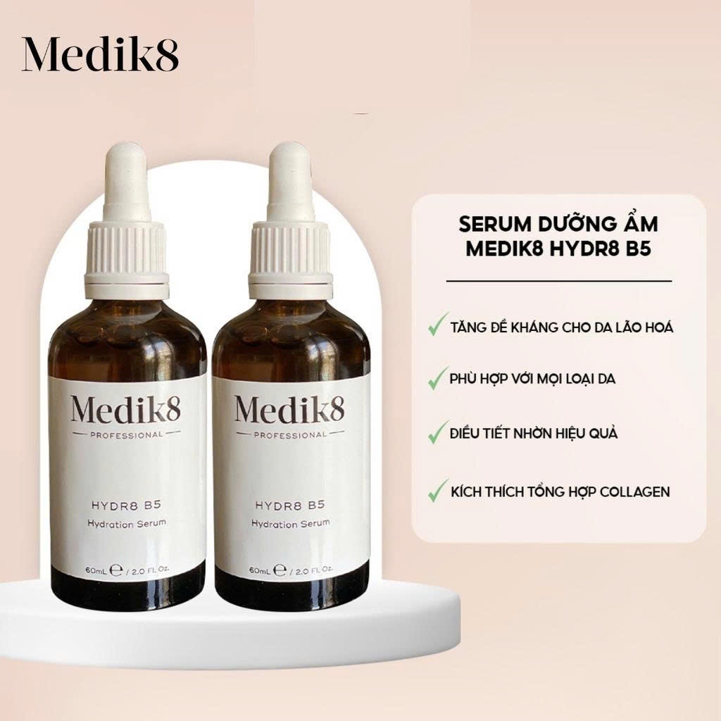 Tinh Chất Serum Cấp Ẩm Phục Hồi Da Medik8 Hydra8 B5 Serum 60ml Cấp Nước Sâu, Làm Mềm Da