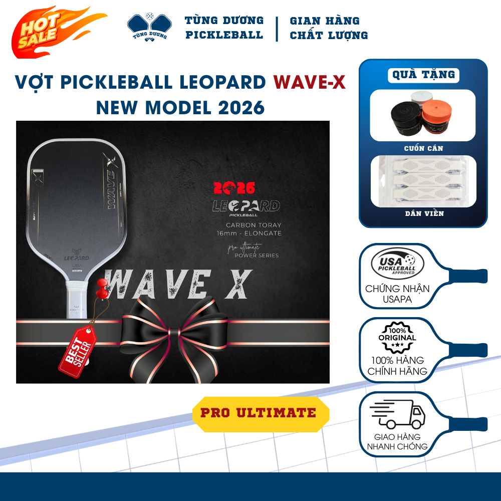 VỢT PICKLEBALL LEOPARD WAVE X PRO ULTIMATE – CHÍNH HÃNG LEOPARD VIỆT ...