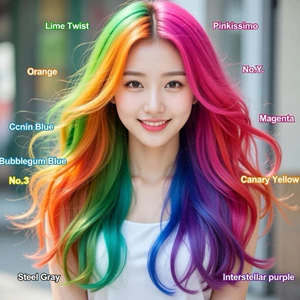 Dầu hấp ủ màu thực vật Seven Pastel hightlight UV Neon trên nền 8, 9 chai 200ml
