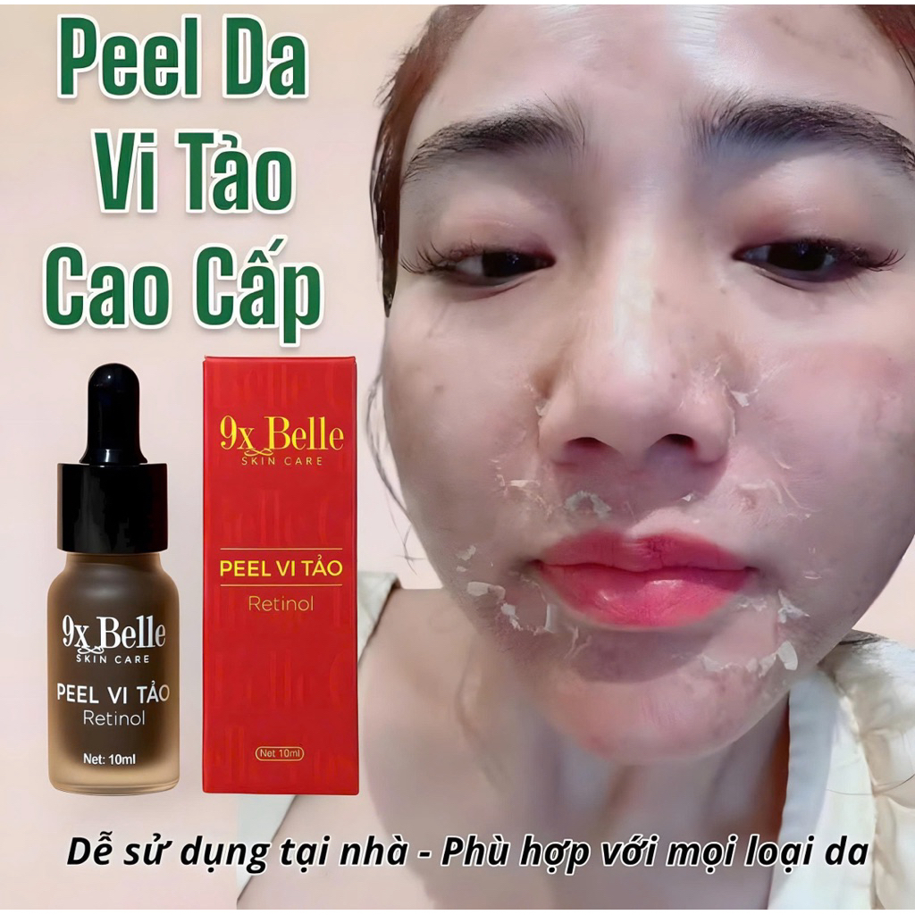 PEEL DA MẶT VI TẢO CAO CẤP - tẩy da chết - giảm mụn mờ nám tàn nhang - thay da sinh học peel lột da mặt retinol 10ml