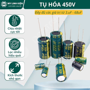 Tụ hoá 450V 3.3uF-68uF chính hãng Jcon chất lượng cao