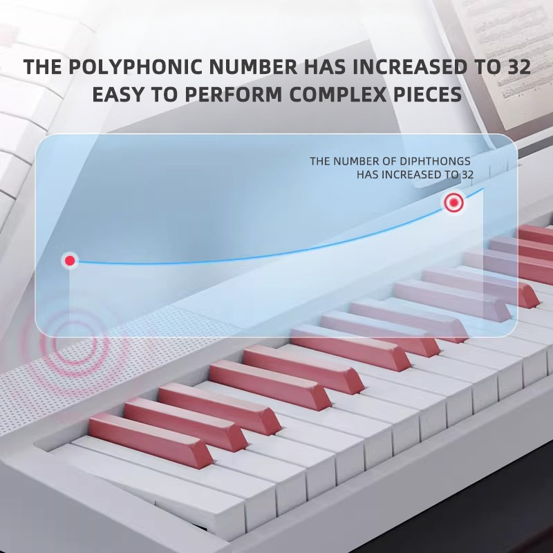 Rommedal có thể gấp gọn đàn piano 88 phím piano full phụ kiện mang đi dễ dàng người mới Chất lượng cao, bền bỉ