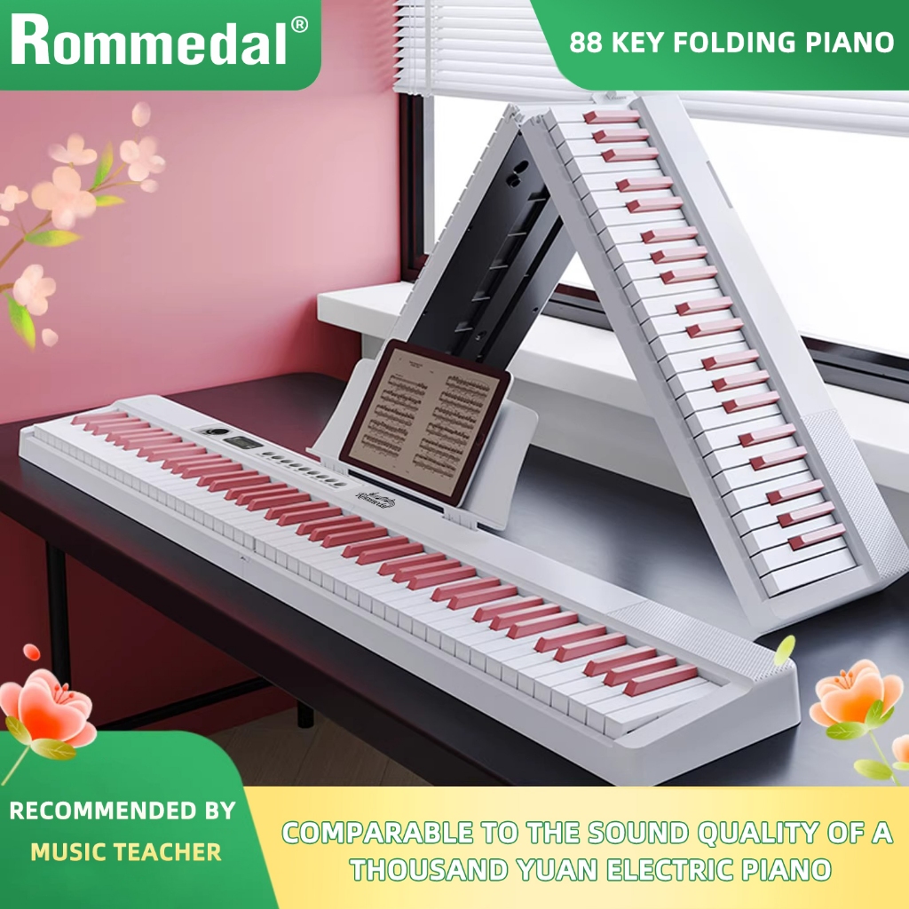 Rommedal có thể gấp gọn đàn piano 88 phím piano full phụ kiện mang đi dễ dàng người mới Chất lượng cao, bền bỉ