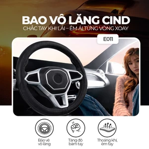 Bọc Vô Lăng CIND E011 Phù Hợp Nhiều Dòng Xe Da PU Lõi TPE Chống Trượt Siêu Êm