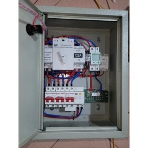 TỦ CHUYỂN NGUỒN Có Đồng Hồ Đo Điện Thông Minh HUNONIC -ATS125- CHUYỂN NGUỒN TỰ ĐỘNG Đầy đủ APTOMAT VÀ CẦU CHIA TẢI