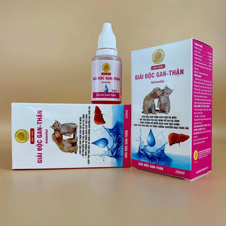 Aminovitol giải độc gan thận cho chó mèo, tăng cường chức năng gan thận 20ml - WinDog WinCat