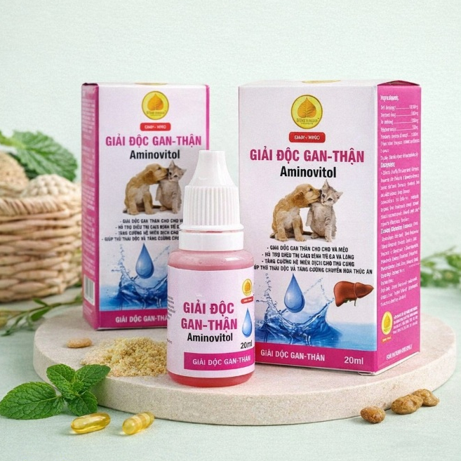 Aminovitol giải độc gan thận cho chó mèo, tăng cường chức năng gan thận 20ml - WinDog WinCat
