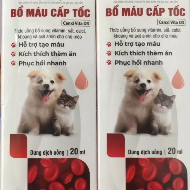 Bổ máu cho chó, mèo cấp tốc – Hỗ trợ tạo máu nhanh, Bổ sung sắt, khoáng... - WinDog WinCat (20ML)