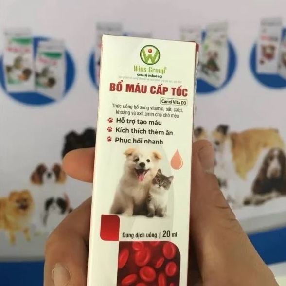 Bổ máu cho chó, mèo cấp tốc – Hỗ trợ tạo máu nhanh, Bổ sung sắt, khoáng... - WinDog WinCat (20ML)