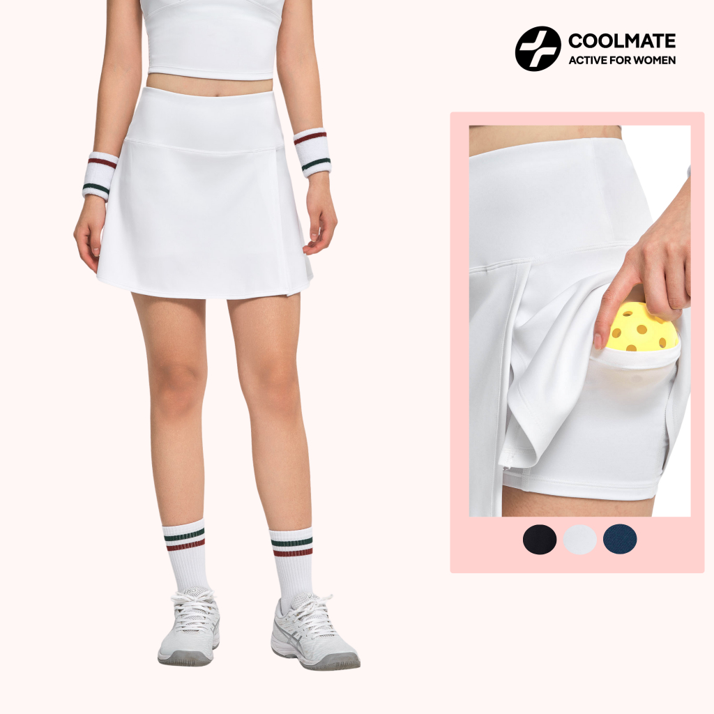 Váy thun thể thao knit Pickleball Smash Shot thoáng khí, co giãn tự nhiên - Coolmate Active For Women