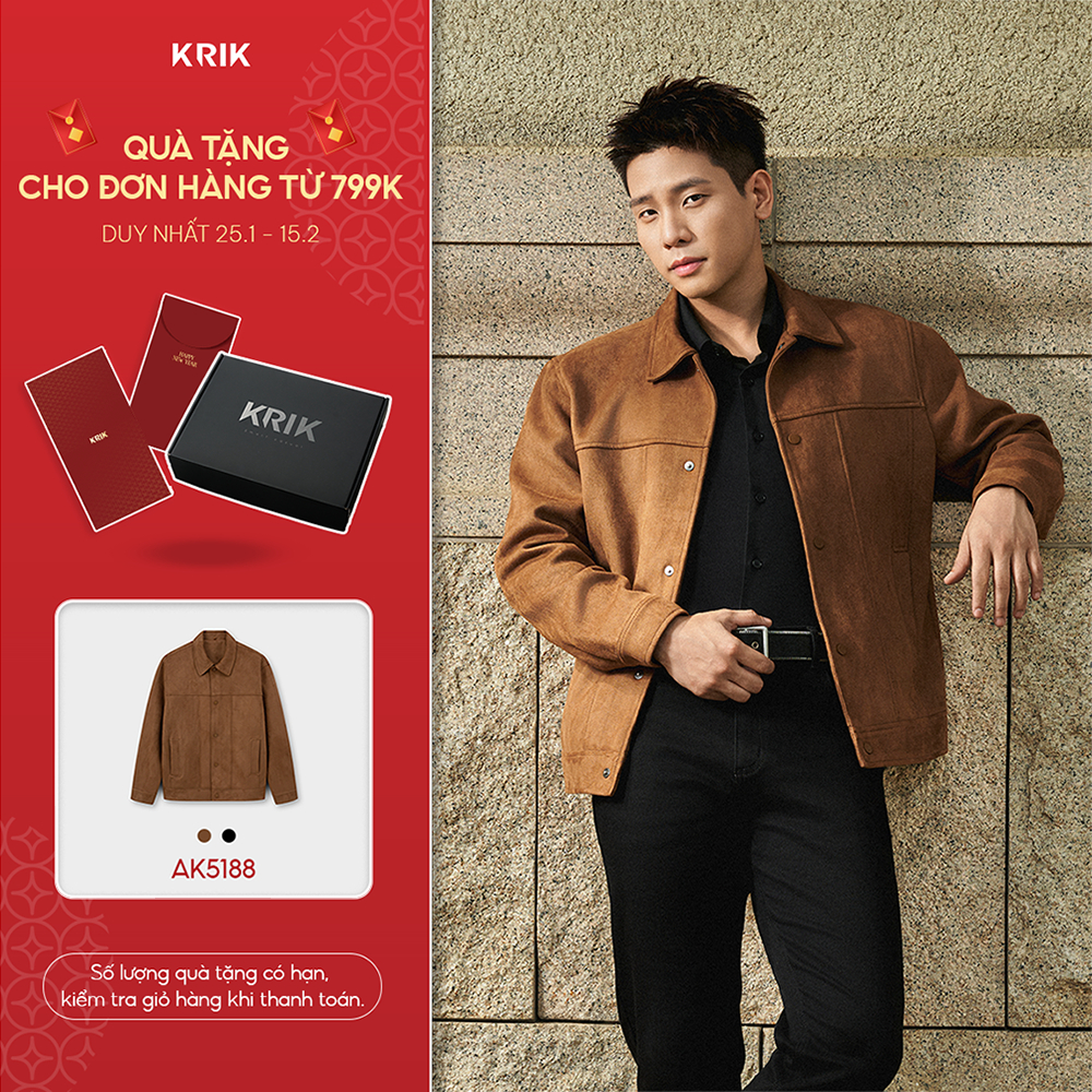 [KRIK x QUÂN A.P] Áo Khoác Da Lộn Nam KRIK Form Regular Chất Liệu Mềm ...