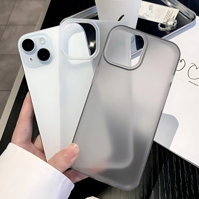 Ốp Lưng iPhone Silicon Lì Trong Mờ, Thiết Kế Đơn Giản Cho iPhone 7/8/X/XS/11/12/13/14/15/16/17/Plus/Pro/Max/Air/18Promax