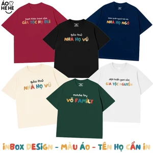 Áo Thun In Chữ Hài Hước BST Cả Họ Đều Vui Câu Nói Text Hài Văn Phòng Công Sở Form Rộng Cotton 230gsm In Theo Yêu Cầu