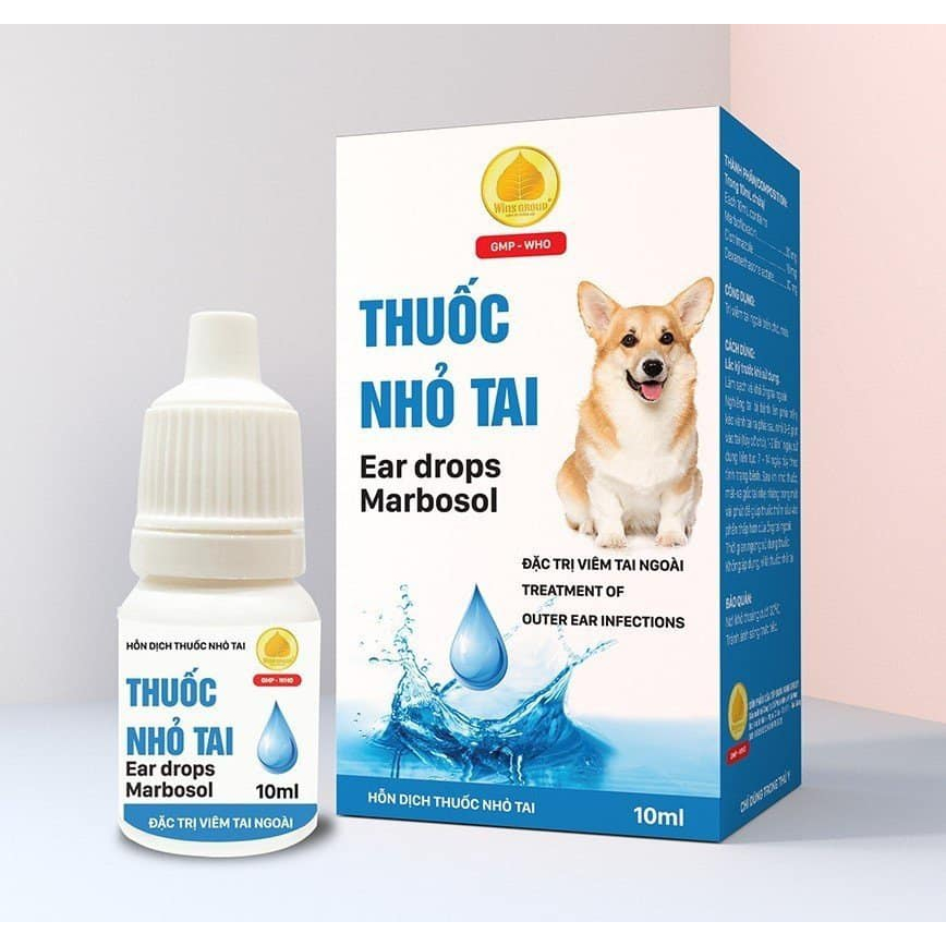 Thuốc nhỏ tai giúp điều trị viêm tai ngoài chó, mèo Ear Drops Marbosol - WinDog WinCat