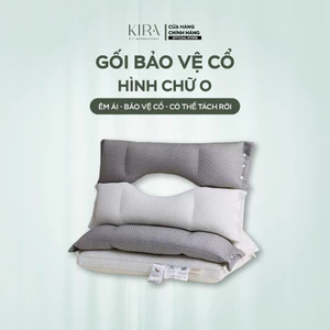 Gối bảo vệ cổ thiết kế chữ O với cấu trúc 2 lớp tiện lợi, có thể tháo rời linh hoạt khi sử dụng.