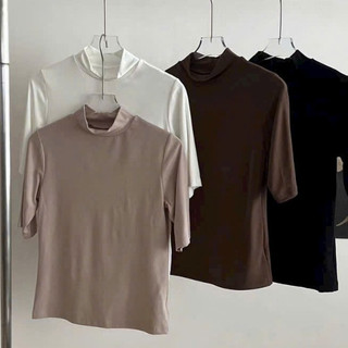 Áo Cổ 3F Zip Mềm Tay Lỡ Form Ôm Nữ Tính Phối Đồ Siêu Đẹp