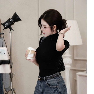 Áo Cổ 3F Zip Mềm Tay Lỡ Form Ôm Nữ Tính Phối Đồ Siêu Đẹp