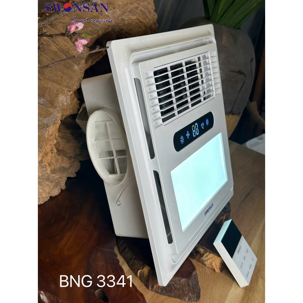 Đèn điều hòa phòng tắm SWONSAN sưởi ấm, làm khô, thông gió, âm trần và chiếu sáng LED
