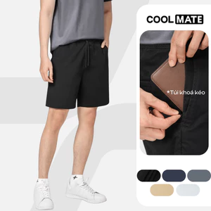 Quần short Chino nam 7inch co giãn, thấm hút tốt, quần đùi dạo phố, du lịch Coolmate