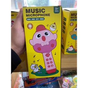 Microphone Đồ Chơi Trẻ Em Có Đèn Và Âm Thanh Vui Nhộn