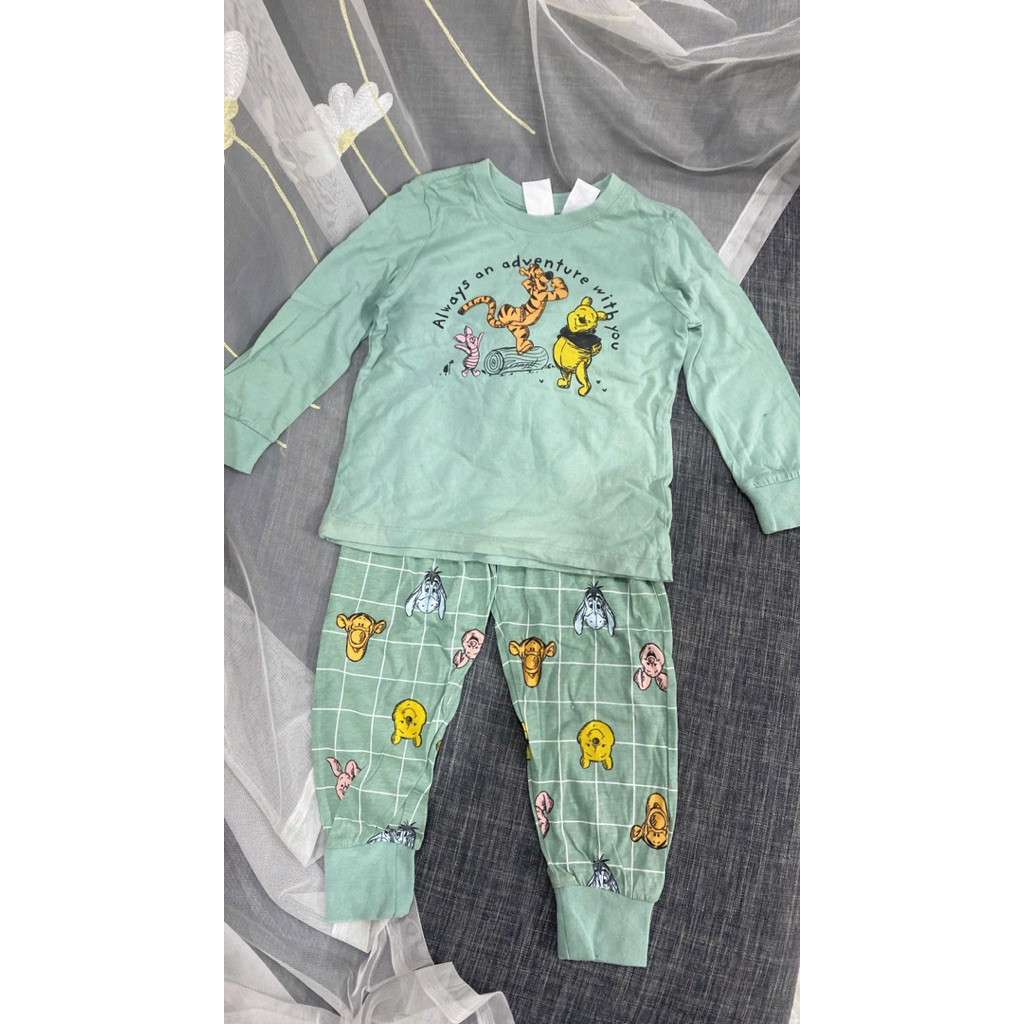 Bộ Dài Tay Bé Trai Họa Tiết Gấu Dễ Thương C5550 Mềm Mịn Size 3-16 Tuổi (14-40kg)