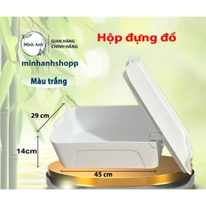 Hộp đựng đồ đa năng có nắp đậy - nhiều màu sắc - KT 45x14x29 cm