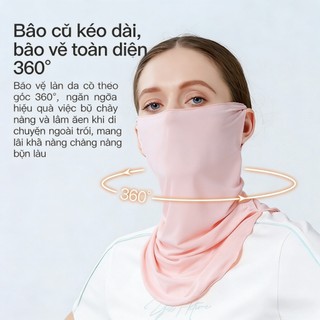 Khăn quàng tai vải sợi băng + mặt nạ bảo vệ cổ, thiết kế thoáng khí, chống nắng mạnh mẽ, bảo vệ da toàn diện