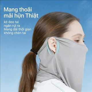Khăn quàng tai vải sợi băng + mặt nạ bảo vệ cổ, thiết kế thoáng khí, chống nắng mạnh mẽ, bảo vệ da toàn diện