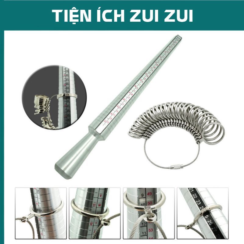Cây Đo Ni Nhẫn, Kích Thước Nhẫn - Dụng Cụ Đo Size Nhẫn - Tizz