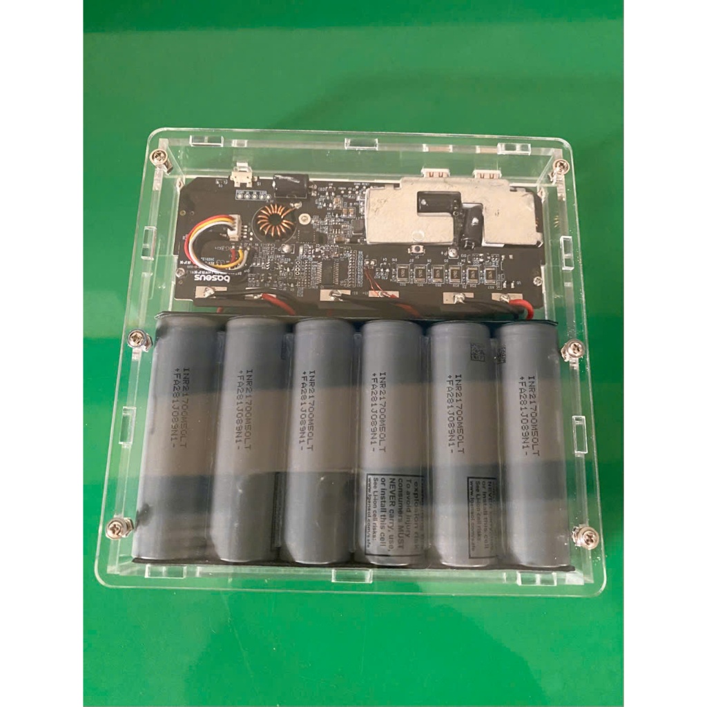 Box Mica 6 pin 21700 sử dụng mạch Baseus 6S 140w ( không bao gồm mạch ...