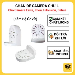 Chân Đế Camera Chữ L Đa Năng – Chân Treo Tường Cho Camera Ezviz, Imou, Hikvision, Dahua (Kèm Bộ Ốc Vít)
