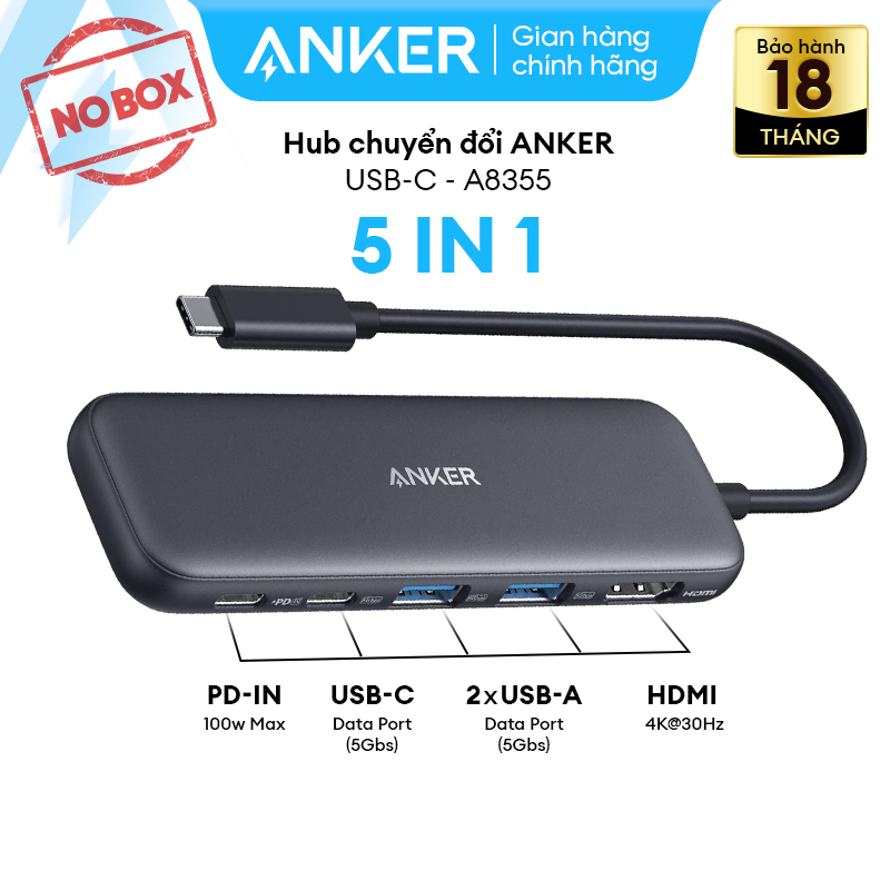 Hub ANKER 332 USB-C 5in1